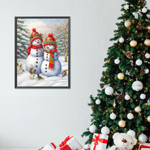 Load image into Gallery viewer, Two Snowmen 30*40CM(Canvas) Full Round Drill Diamond Painting