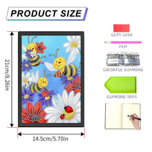 Load image into Gallery viewer, 50 Pages A5 Special Shaped Diamond Painting Diary Book for Teens (Cartoon Bee)