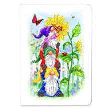 Load image into Gallery viewer, 50 Pages A5 Special Shaped Diamond Painting Diary Book for Teens (Three Gnomes)