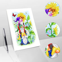 Load image into Gallery viewer, 50 Pages A5 Special Shaped Diamond Painting Diary Book for Teens (Three Gnomes)