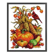 Load image into Gallery viewer, Joy Sunday - A Bountiful Harvest - 37*47CM 14CT 2 Stamped Cross Stitch