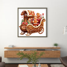 Load image into Gallery viewer, Huancan - Christmas Gingerbread Sleigh - 50*50CM 11CT 3 Stamped Cross Stitch