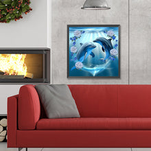 Load image into Gallery viewer, Dolphin 30*30CM(Canvas) Full Round Drill Diamond Painting