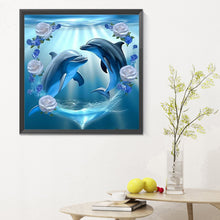 Load image into Gallery viewer, Dolphin 30*30CM(Canvas) Full Round Drill Diamond Painting