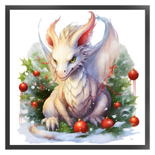 Load image into Gallery viewer, Huancan - Pterosaur With Christmas Wreath - 40*40CM 11CT 3 Stamped Cross Stitch