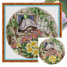 Load image into Gallery viewer, Joy Sunday - Flower Fairy - 34*34CM 14CT 2 Stamped Cross Stitch