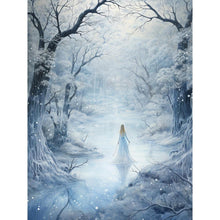 Load image into Gallery viewer, Winter Snow Angel 30*40CM(Canvas) Full Round Drill Diamond Painting