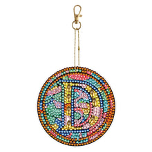 Load image into Gallery viewer, A-Z 26 Letters Double Sided Special Shape Diamond Painting Keychain Pendant (D)