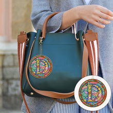 Load image into Gallery viewer, A-Z 26 Letters Double Sided Special Shape Diamond Painting Keychain Pendant (D)