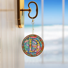 Load image into Gallery viewer, A-Z 26 Letters Double Sided Special Shape Diamond Painting Keychain Pendant (D)