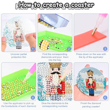 Load image into Gallery viewer, 8PCS Wooden Diamond Painting Coasters Kits for Adults Kids Beginner (Nutcracker)