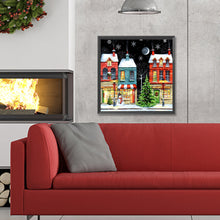 Load image into Gallery viewer, Christmas Snowy Night 30*30CM(Canvas) Full Round Drill Diamond Painting