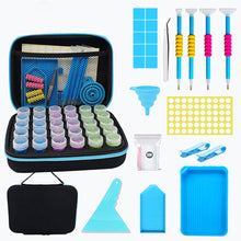 Load image into Gallery viewer, 77PCS Large Capacity Diamond Painting Kits Organizer with 30 Bottles (Blue #1)