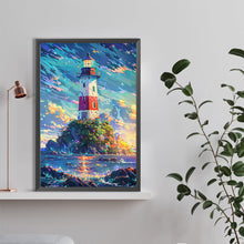 Load image into Gallery viewer, Island Lighthouse 40*60CM(Canvas) Full Round Drill Diamond Painting