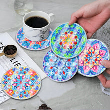 Load image into Gallery viewer, 6PCS Acrylic Washable Diamond Painting Crafts Coaster with Holder (Mandala)