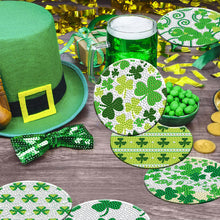 Load image into Gallery viewer, 8PCS Wooden Diamond Painting Art Coaster Kit with Holder (Saint Patricks Day)
