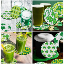 Load image into Gallery viewer, 8PCS Wooden Diamond Painting Art Coaster Kit with Holder (Saint Patricks Day)