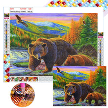 Load image into Gallery viewer, Brown Bear 40*30CM(Canvas) Full Square Drill Diamond Painting
