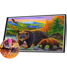 Load image into Gallery viewer, Brown Bear 40*30CM(Canvas) Full Square Drill Diamond Painting
