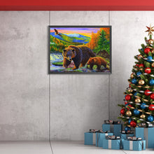 Load image into Gallery viewer, Brown Bear 40*30CM(Canvas) Full Square Drill Diamond Painting