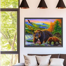 Load image into Gallery viewer, Brown Bear 40*30CM(Canvas) Full Square Drill Diamond Painting