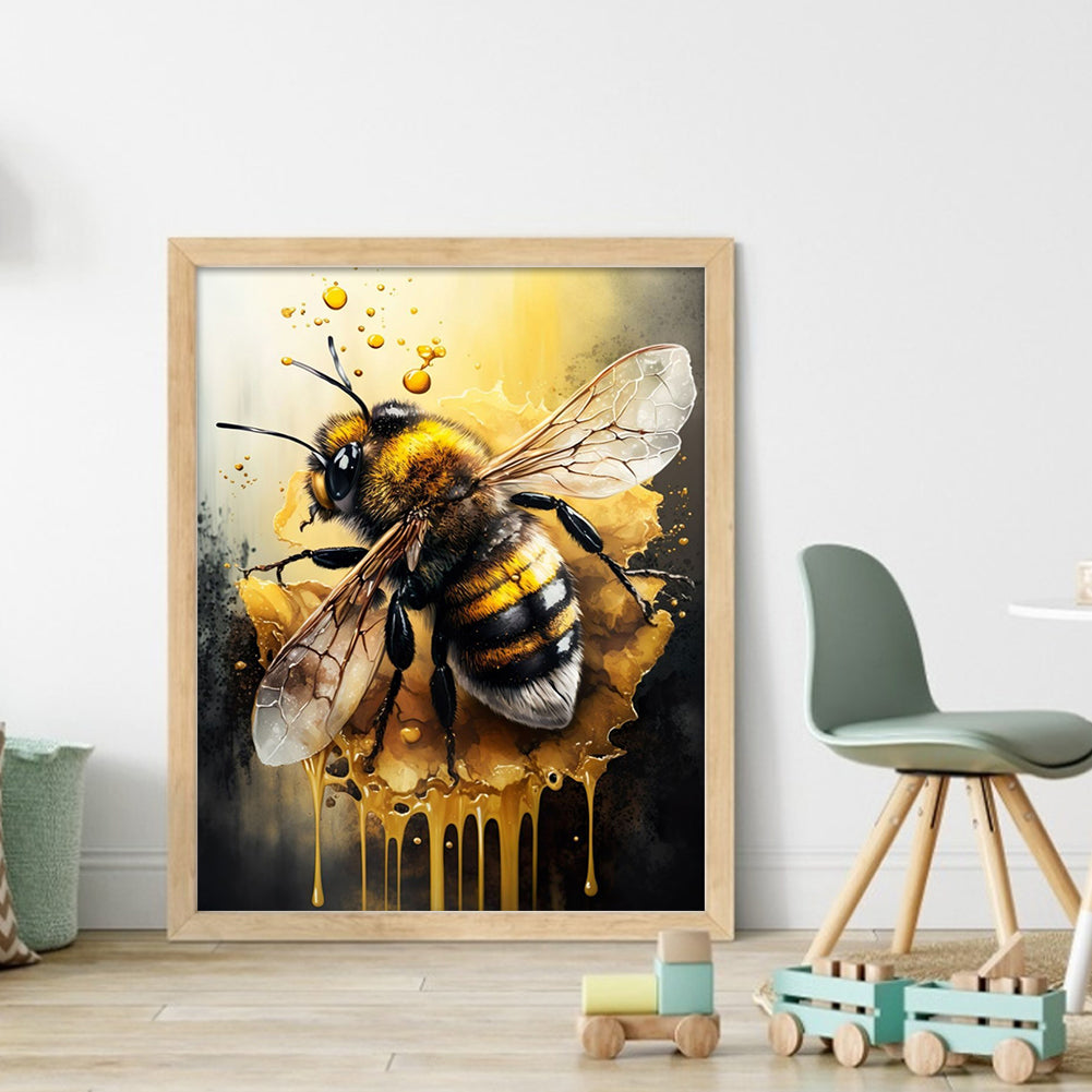 Bee - Full 11CT Stamped Cross Stitch 40x50CM - Yishu