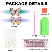 Load image into Gallery viewer, Butterfly Diamond Painting Wristbands Diamond Painting Bracelet for Kids (1)