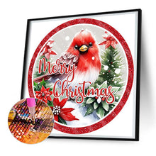 Load image into Gallery viewer, Merry Christmas Cardinal 30*30CM(Canvas) Full Round Drill Diamond Painting