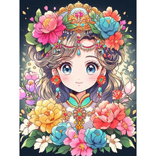 Load image into Gallery viewer, Girl And Flower 50*60CM(Canvas) Full Square Drill Diamond Painting