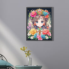Load image into Gallery viewer, Girl And Flower 50*60CM(Canvas) Full Square Drill Diamond Painting