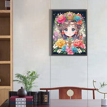 Load image into Gallery viewer, Girl And Flower 50*60CM(Canvas) Full Square Drill Diamond Painting