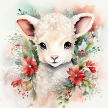 Load image into Gallery viewer, Christmas Winter Sheep 30*30CM(Canvas) Full Round Drill Diamond Painting