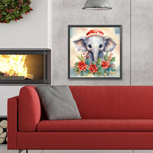 Load image into Gallery viewer, Christmas Winter Elephant 30*30CM(Canvas) Full Round Drill Diamond Painting