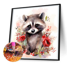 Load image into Gallery viewer, Christmas Winter Raccoon 30*30CM(Canvas) Full Round Drill Diamond Painting