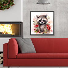 Load image into Gallery viewer, Christmas Winter Raccoon 30*30CM(Canvas) Full Round Drill Diamond Painting