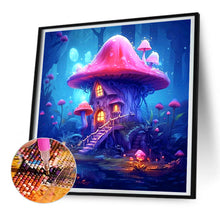 Load image into Gallery viewer, Purple Mushroom House 30*30CM(Canvas) Full Round Drill Diamond Painting