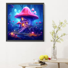 Load image into Gallery viewer, Purple Mushroom House 30*30CM(Canvas) Full Round Drill Diamond Painting