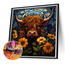 Load image into Gallery viewer, Flowers And Old Cow 30*30CM(Picture) Partial AB Full Square Drill Diamond Painting