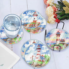 Load image into Gallery viewer, 6PCS Washable Acrylic Special Shape Diamond Painting Art Coaster Kit with Holder