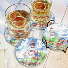 Load image into Gallery viewer, 6PCS Washable Acrylic Special Shape Diamond Painting Art Coaster Kit with Holder