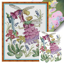 Load image into Gallery viewer, Joy Sunday - April Flower Fairy - 31*40CM 14CT 2 Stamped Cross Stitch