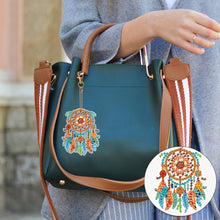 Load image into Gallery viewer, 6 PCS Double Sided Flower Dreamcatcher Diamond Painting Keychain for Beginners