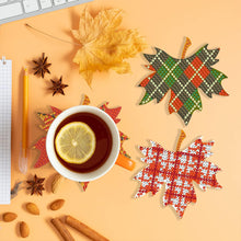 Load image into Gallery viewer, 8 PCS Acrylic Diamond Painting Art Coaster Kit with Holder for Adult(Maple Leaf)