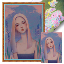 Load image into Gallery viewer, Yishu - Flower Girl - 40*60CM 11CT 3 Stamped Cross Stitch