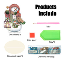 Load image into Gallery viewer, Christmas Wooden Xmas Snowman Diamonds Painting Desktop Decor for Table Office Decor (7)