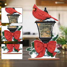 Load image into Gallery viewer, Christmas Wooden Xmas Cardinal Desktop Diamond Art Kits for Xmas Table Office Decor (4)