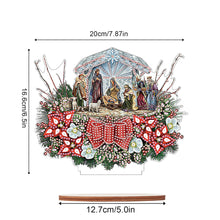 Load image into Gallery viewer, Wooden Christmas Diamond Painting Tabletop Ornament for Table Office Decor