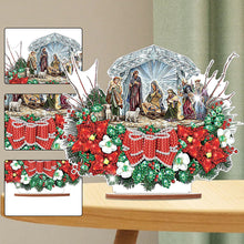 Load image into Gallery viewer, Wooden Christmas Diamond Painting Tabletop Ornament for Table Office Decor