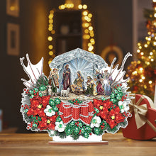 Load image into Gallery viewer, Wooden Christmas Diamond Painting Tabletop Ornament for Table Office Decor