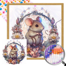 Load image into Gallery viewer, Mouse In A Garland 40*40CM(Picture) Full Round Drill Diamond Painting